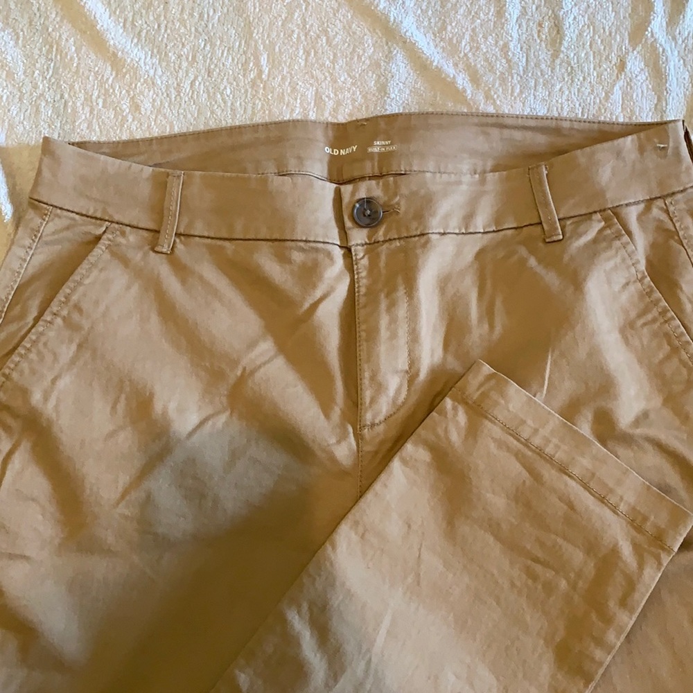 Old Navy tan extra long skinny